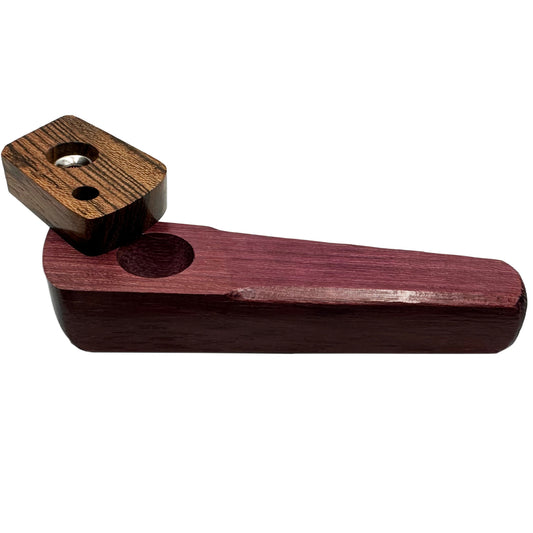WW American Made 3.75" Wooden Hand Pipe with Swivel Lid & Smoke-Through Top [HP-W-W-10]
