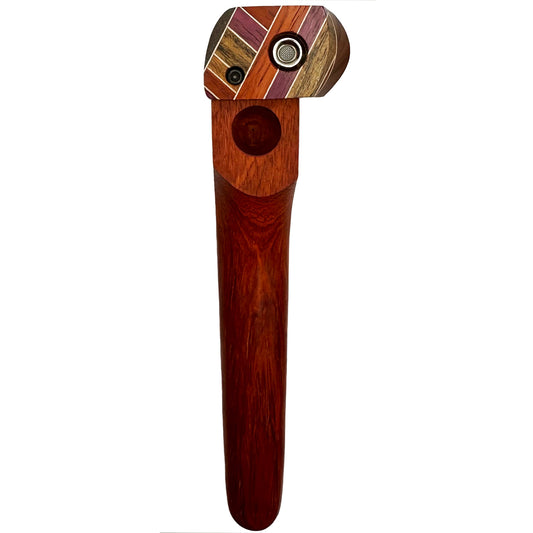 WW American Made 6" Wooden Hand Pipe with Swivel Lid & Smoke-Through Top [HP-W-W-22]