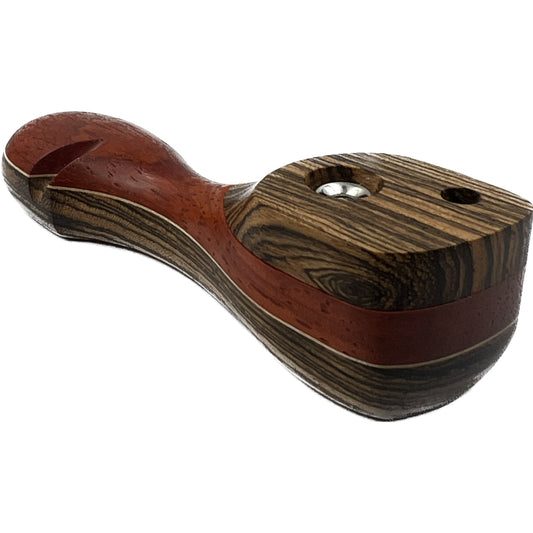 WW American Made 4.25" Wooden Hand Pipe with Swivel Lid & Smoke-Through Top [HP-W-W-29]