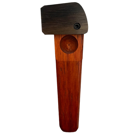 WW American Made 3.75" Wooden Hand Pipe with Swivel Lid [HP-W-W-4]