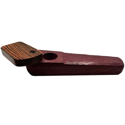 WW American Made 3.75" Wooden Hand Pipe with Swivel Lid [HP-W-W-4]