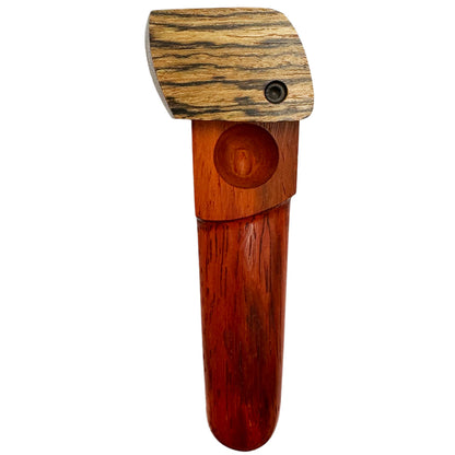 WW American Made 3.75" Wooden Hand Pipe with Swivel Lid [HP-W-W-7]