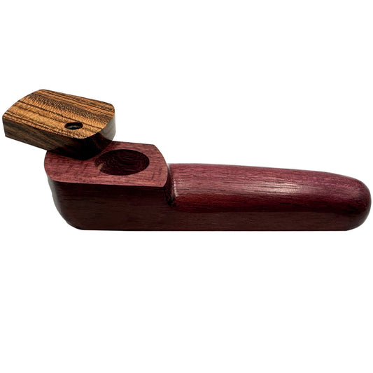 WW American Made 3.75" Wooden Hand Pipe with Swivel Lid [HP-W-W-7]