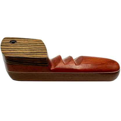 WW American Made 3.75" Wooden Hand Pipe with Swivel Lid [HP-W-W-8]