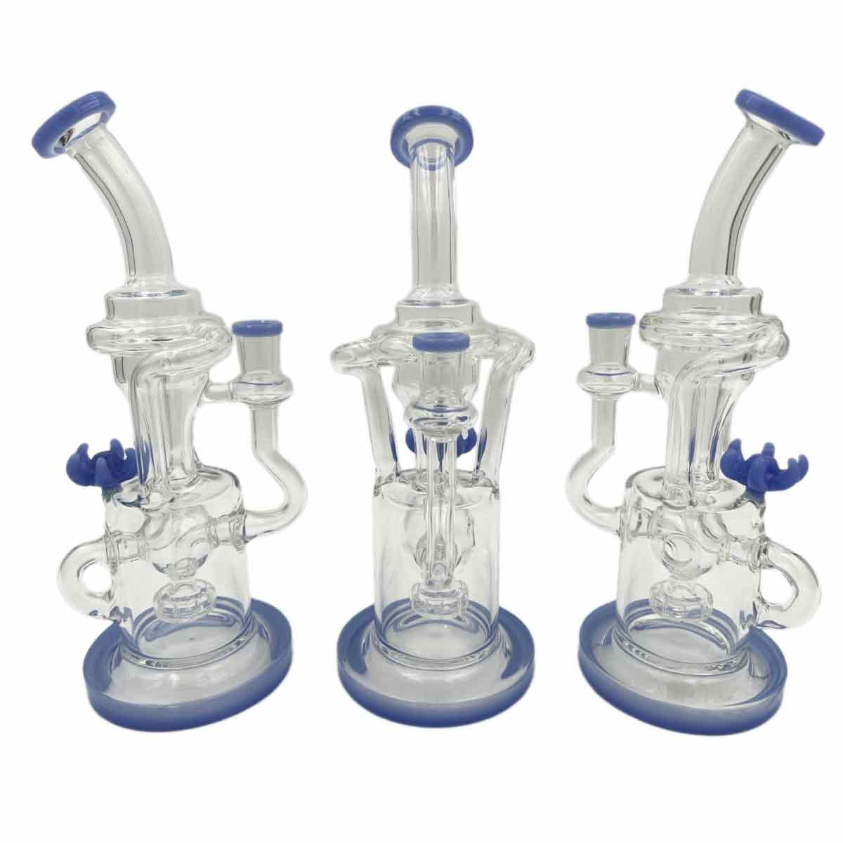 10.5" Recycler w/ Disc Perc w/ Terp Pearl Set - Assorted Colors [WP-G-230]