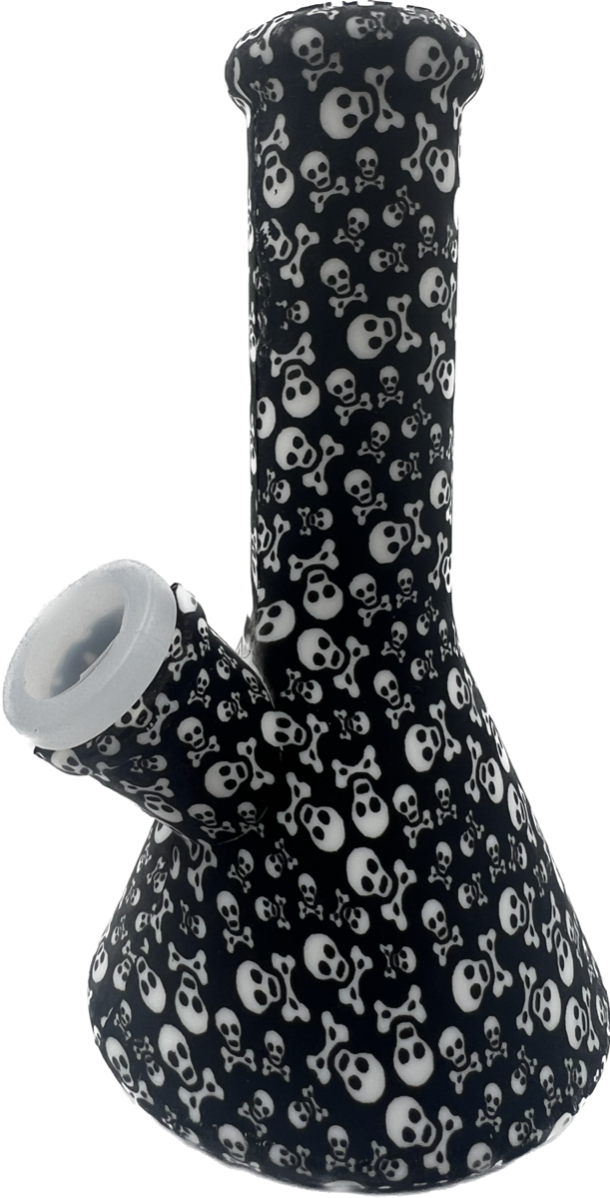 5.1” Silicone Beaker Water Pipe - New Prints! [WP-S-124B]
