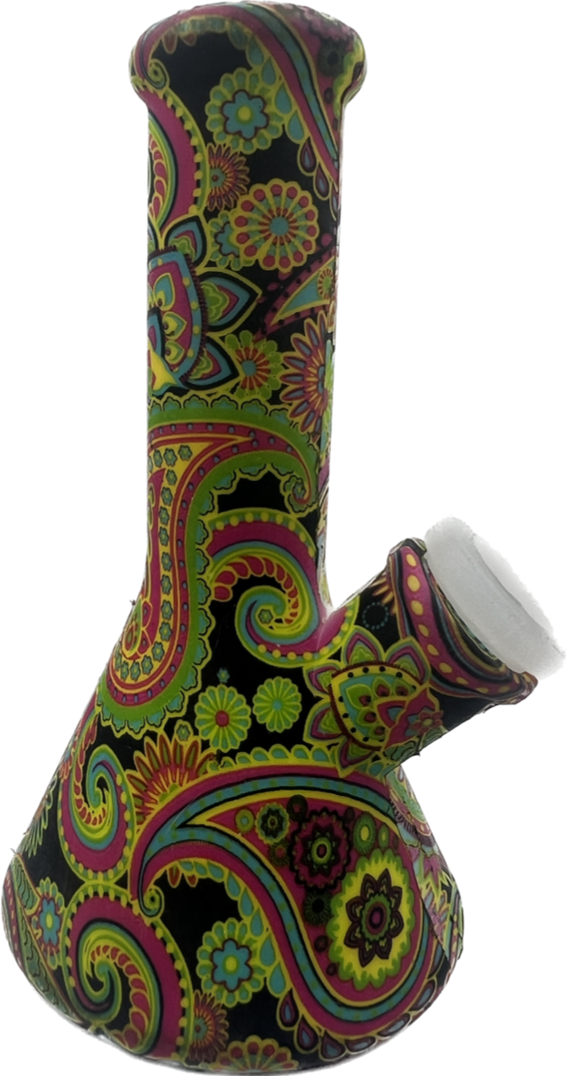 5.1” Silicone Beaker Water Pipe - New Prints! [WP-S-124B]