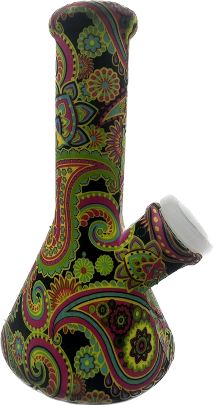 5.1” Silicone Beaker Water Pipe - New Prints! [WP-S-124B]