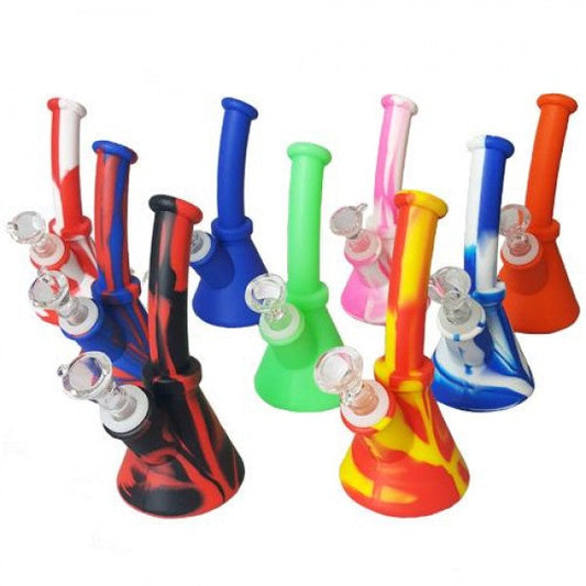 6.5" Silicone Beaker Water Pipe - New Colors! [WP-S-45A]