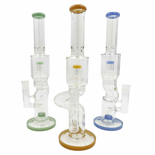16” Zong Twist w/ Dual Perc's - Assorted Colors [WP-G-226]
