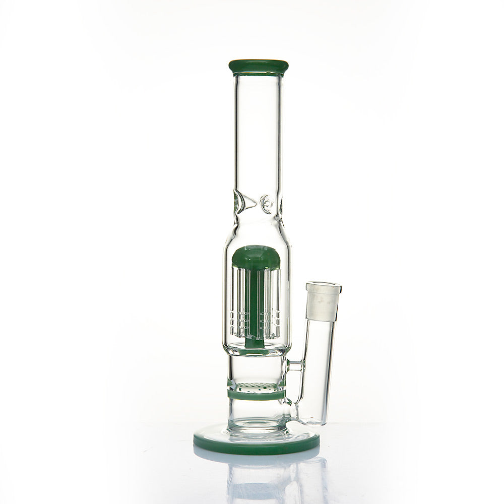 10" Straight Tube w/ Two Perc's - Assorted Colors [WP-G-169]