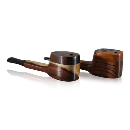#4X "THE MILL" 4" WOODEN PIPE WITH SWIVEL LID