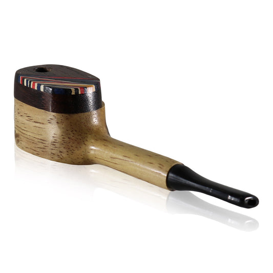 #4X "THE MILL" 4" WOODEN PIPE WITH SWIVEL LID