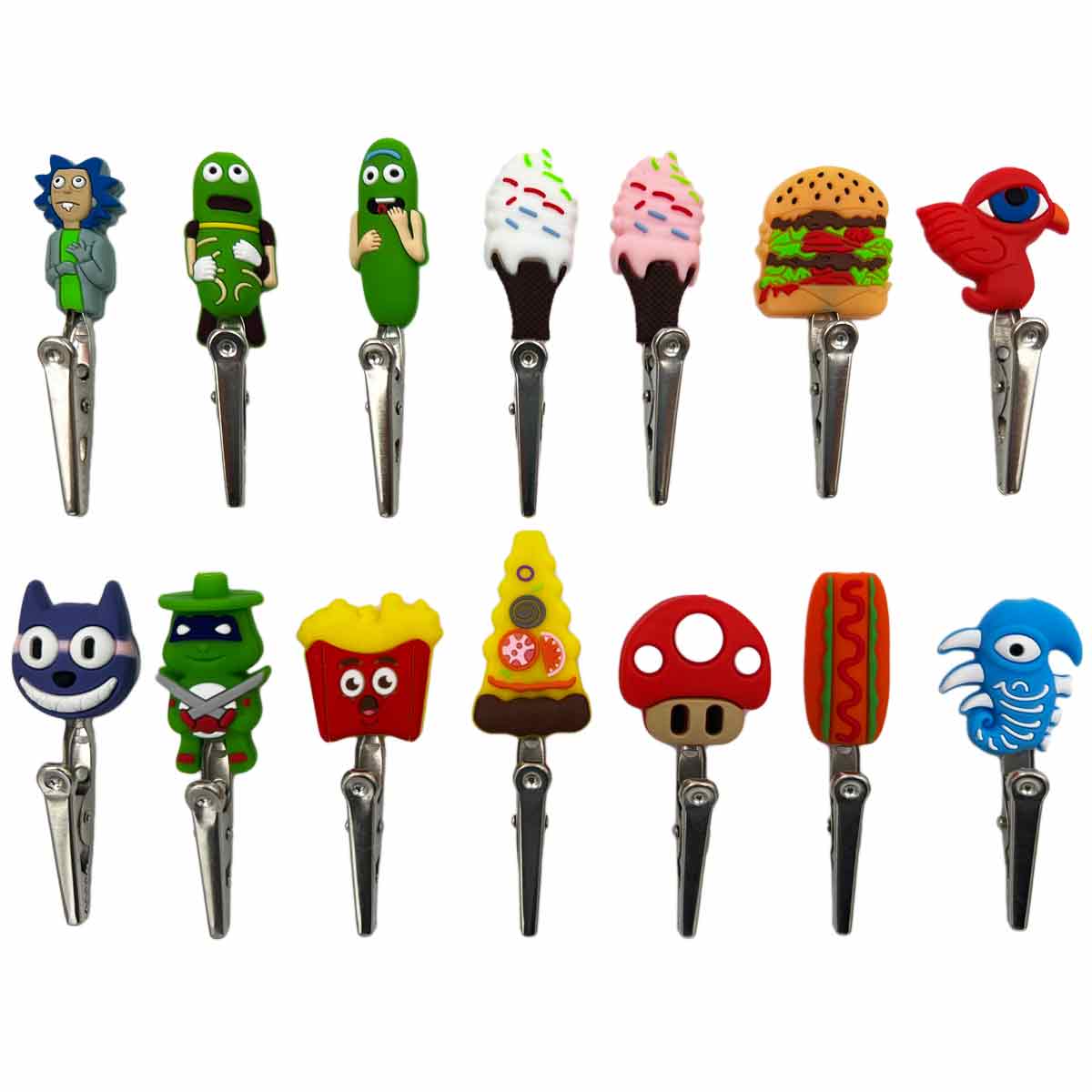 3" Metal Roach Clip with Silicone Characters - Assortment #1 [CLIP-1]