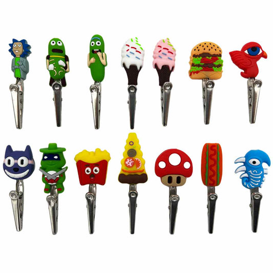 3" Metal Roach Clip with Silicone Characters - Assortment #1 [CLIP-1]