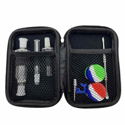 8" 10mm Glass Nectar Collector Set w/ Hard Shell Case [NC-G-6F]
