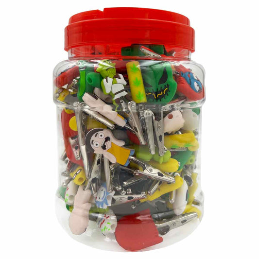 3" Metal Roach Clip with Silicone Characters - Assortment #2 [CLIP-2]