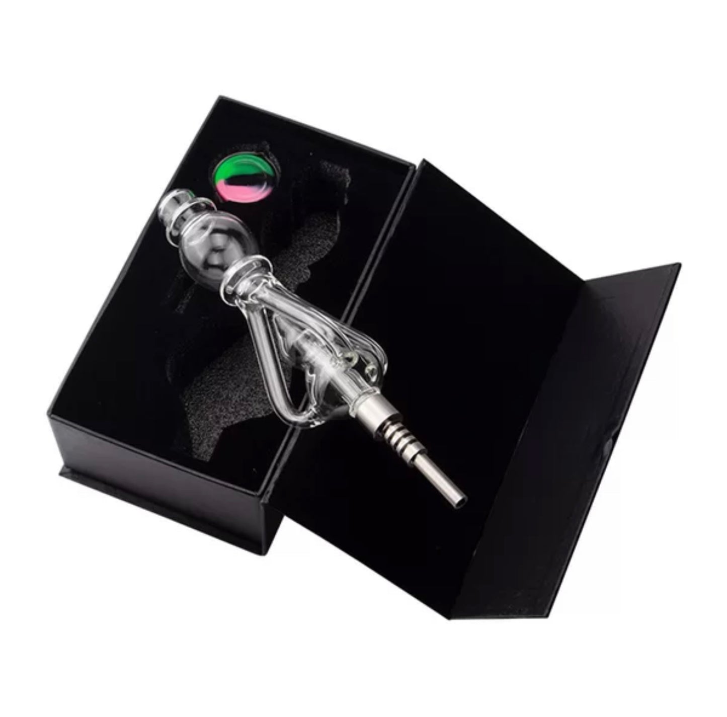 9.5" 510 Threaded G2 Titanium Tip Recycler Nectar Collector Set - Gift Box [NC-G-94]