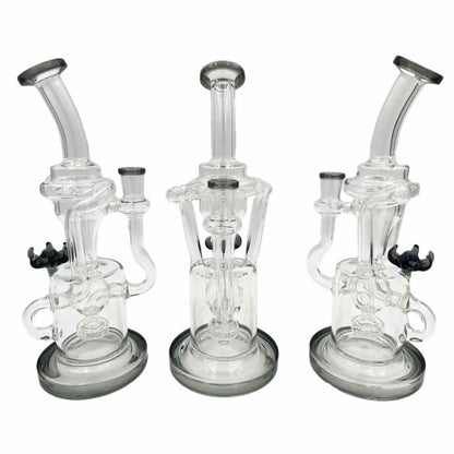 10.5" Recycler w/ Disc Perc w/ Terp Pearl Set - Assorted Colors [WP-G-230]