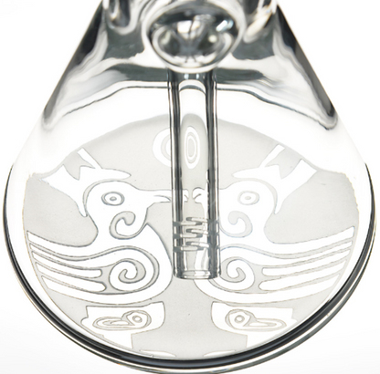 16" 9mm Super Heavy Beaker w/ Deep Sandblasting - Assorted Designs [WP-G-244]