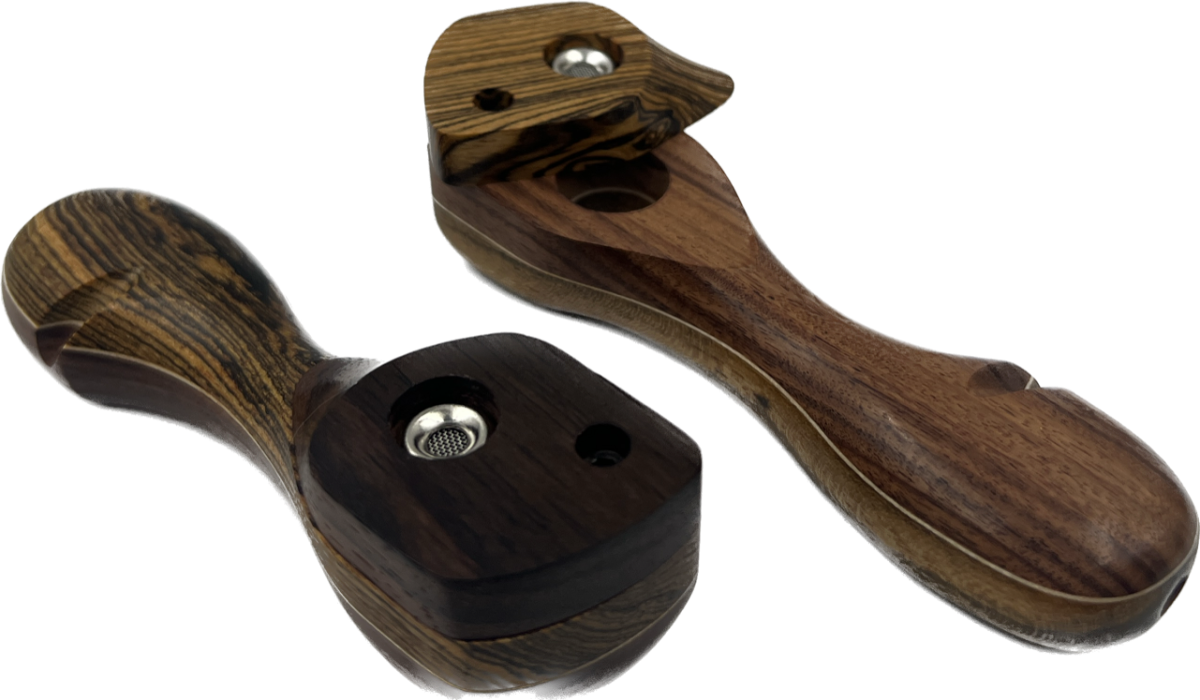 WW American Made 4.25" Wooden Hand Pipe with Swivel Lid & Smoke-Through Top [HP-W-W-29]