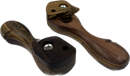 WW American Made 4.25" Wooden Hand Pipe with Swivel Lid & Smoke-Through Top [HP-W-W-29]
