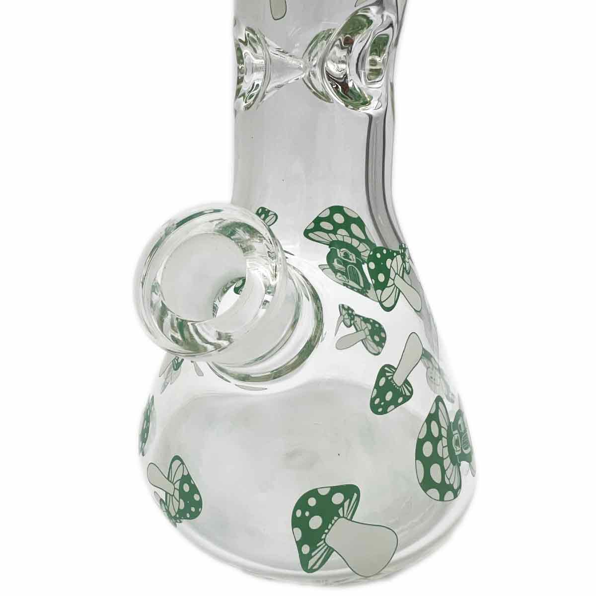 14" 9mm Beaker w/ Glow-in-the-Dark Mushrooms - Assorted Colors [WP-G-204]