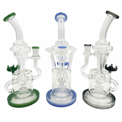 10.5" Recycler w/ Disc Perc w/ Terp Pearl Set - Assorted Colors [WP-G-230]
