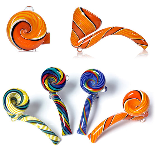 4.75" Glass Sherlock Hand Pipe - Now In 10 Colors! [HP-G-194]