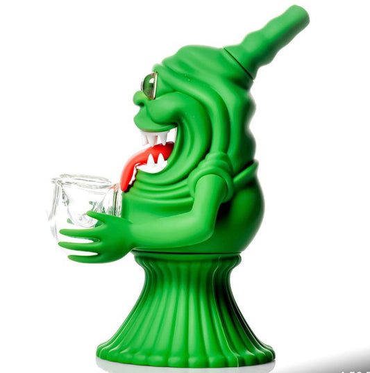 6” Green Slime Alien Ghost Water Pipe w/ Humongous Bowl [WP-S-141]