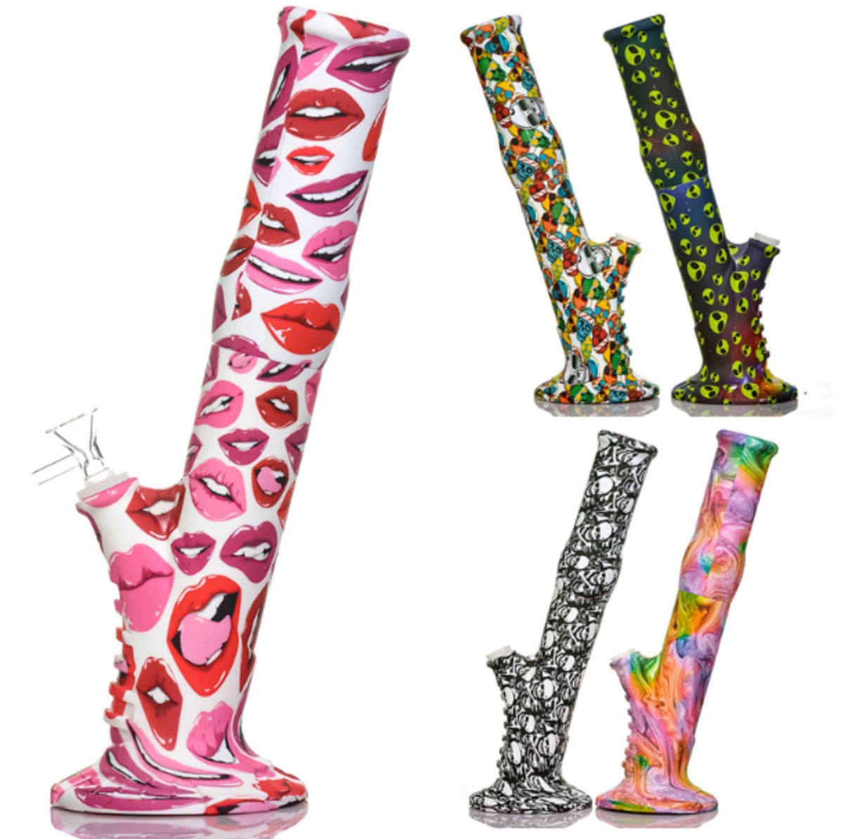 13.5" Angled tub w/ Suction Base - Assorted Prints [WP-S-101]