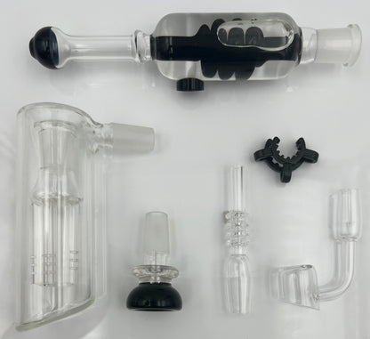 9" 14mm Freezable 3-Way Bubbler, Dab Rig & Nectar Collector w/ Tree Perc & Accessory Pack [NC-G-97]