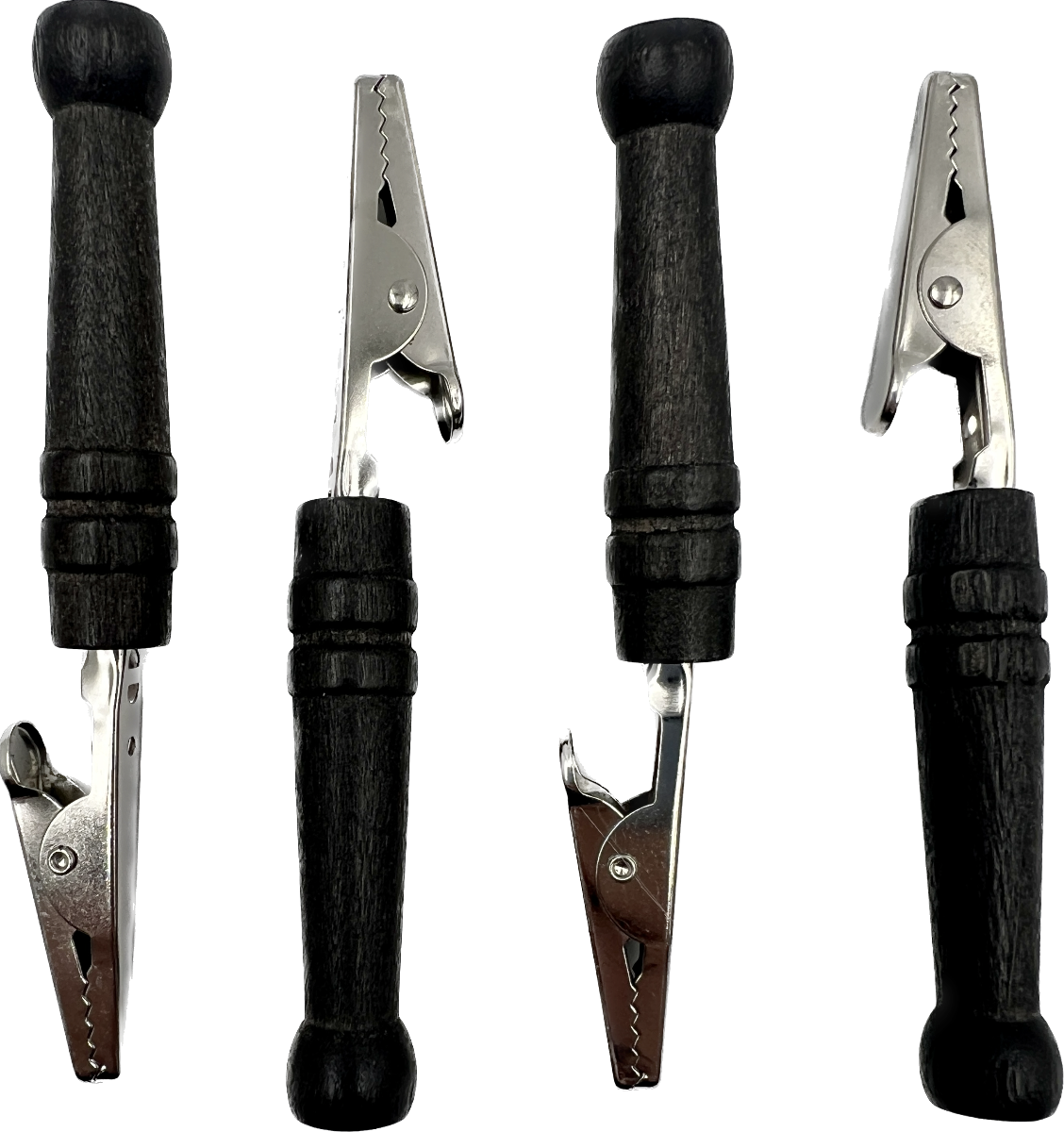 3.75" Metal & Hardwood Clips - Dark Brown [Clip-3]