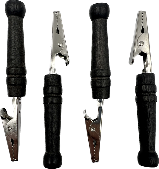 3.75" Metal & Hardwood Clips - Dark Brown [Clip-3]
