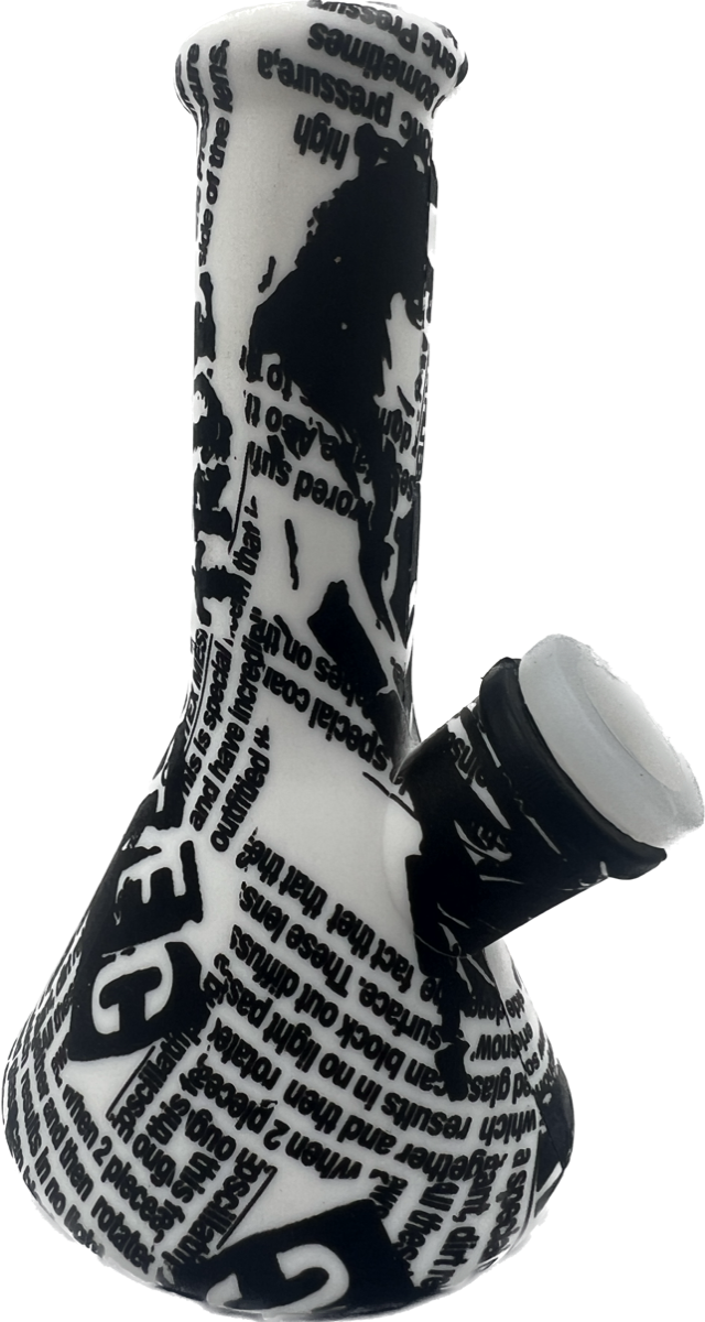 5.1” Silicone Beaker Water Pipe - New Prints! [WP-S-124B]