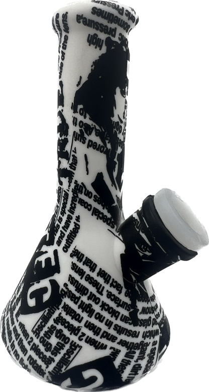 5.1” Silicone Beaker Water Pipe - New Prints! [WP-S-124B]