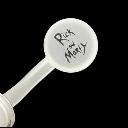 25mm Flat Top Quartz Banger w/ Sandblasted Crazy Guys Design - 14M 45° or 90° [QB-GUYS-2]