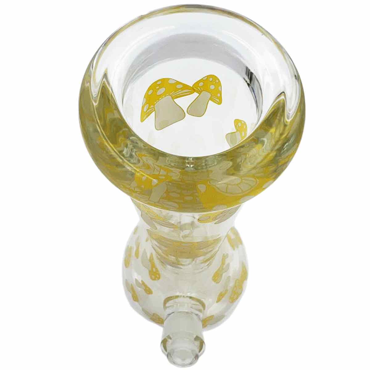 14" 9mm Beaker w/ Glow-in-the-Dark Mushrooms - Assorted Colors [WP-G-204]