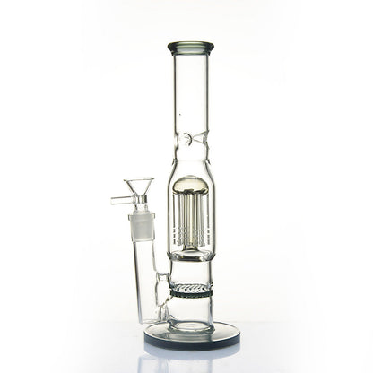 10" Straight Tube w/ Two Perc's - Assorted Colors [WP-G-169]