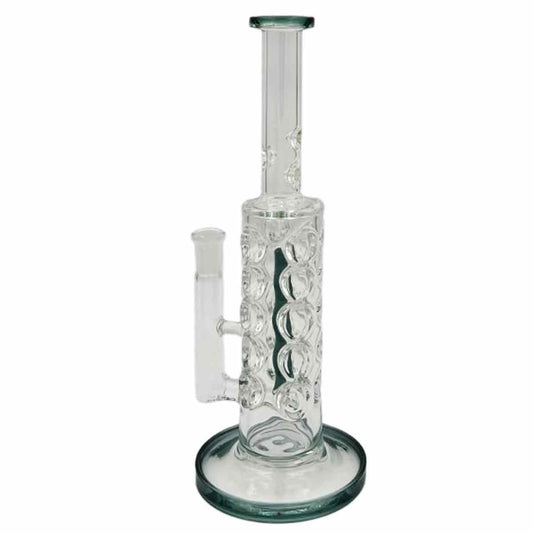 11” Straight Tube w/ 3D Design & Inline Perc - Assorted colors [WP-G-233]