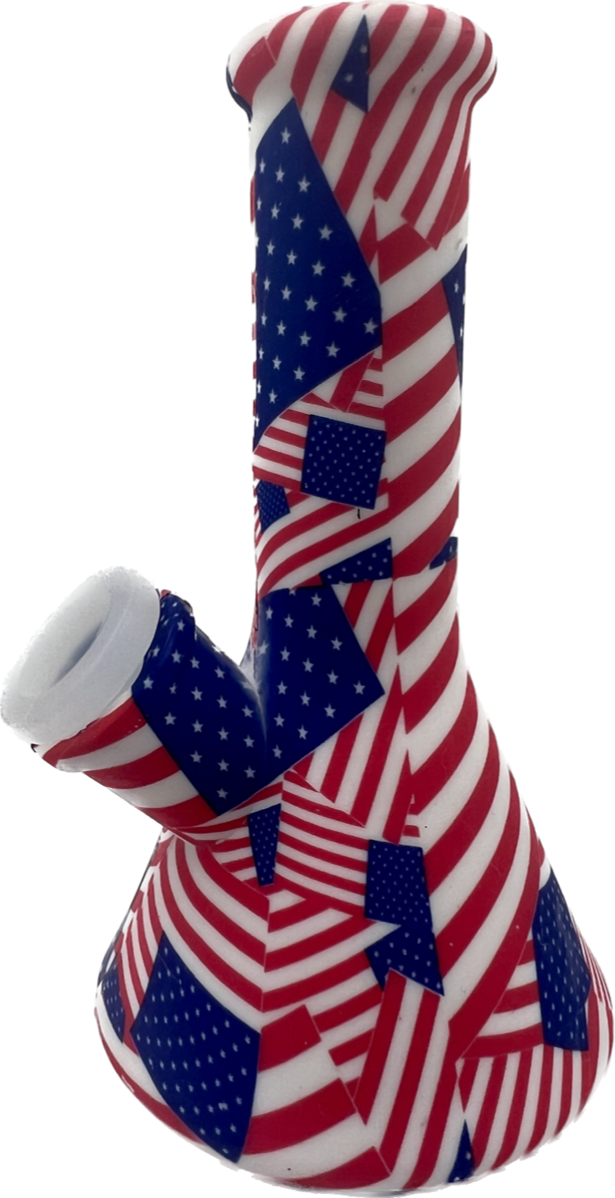 5.1” Silicone Beaker Water Pipe - New Prints! [WP-S-124B]