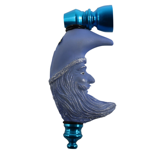 3.5" Hand Painted Creature Pipe - Man in the Moon [HP-C-62]