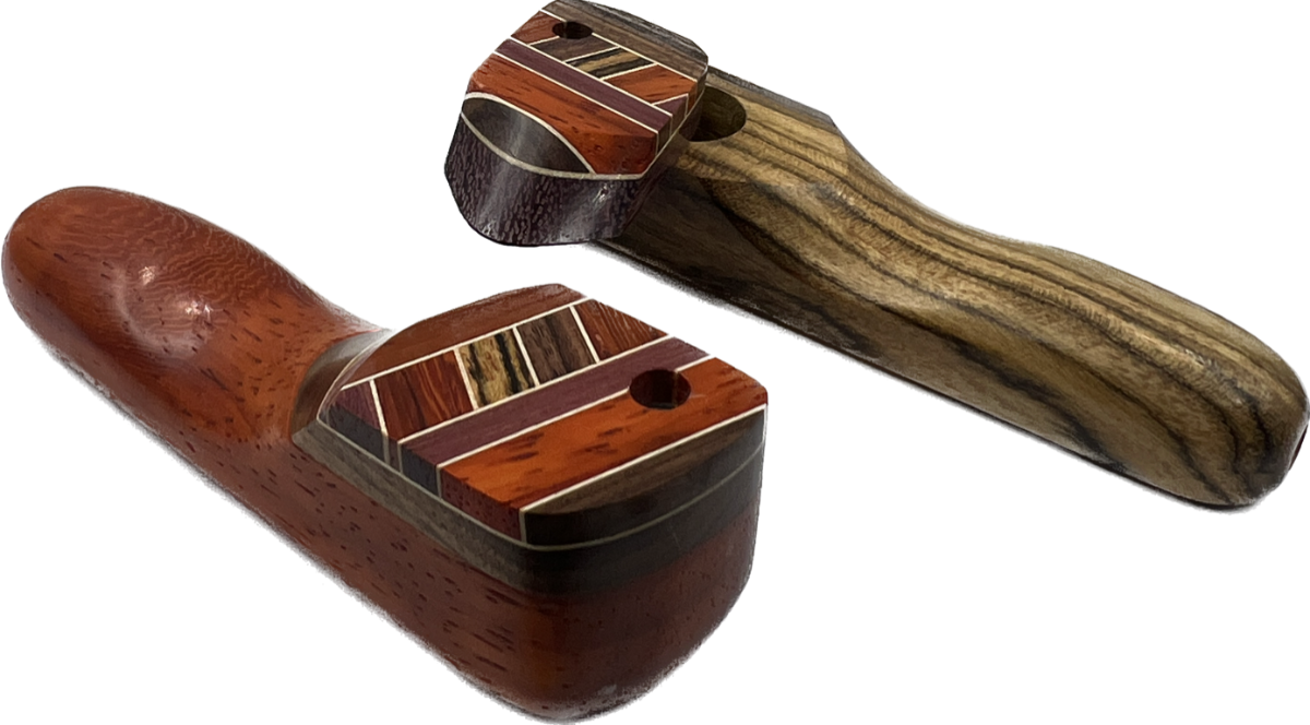 WW American Made 4" Wooden Hand Pipe with Swivel Lid [HP-W-W-28]