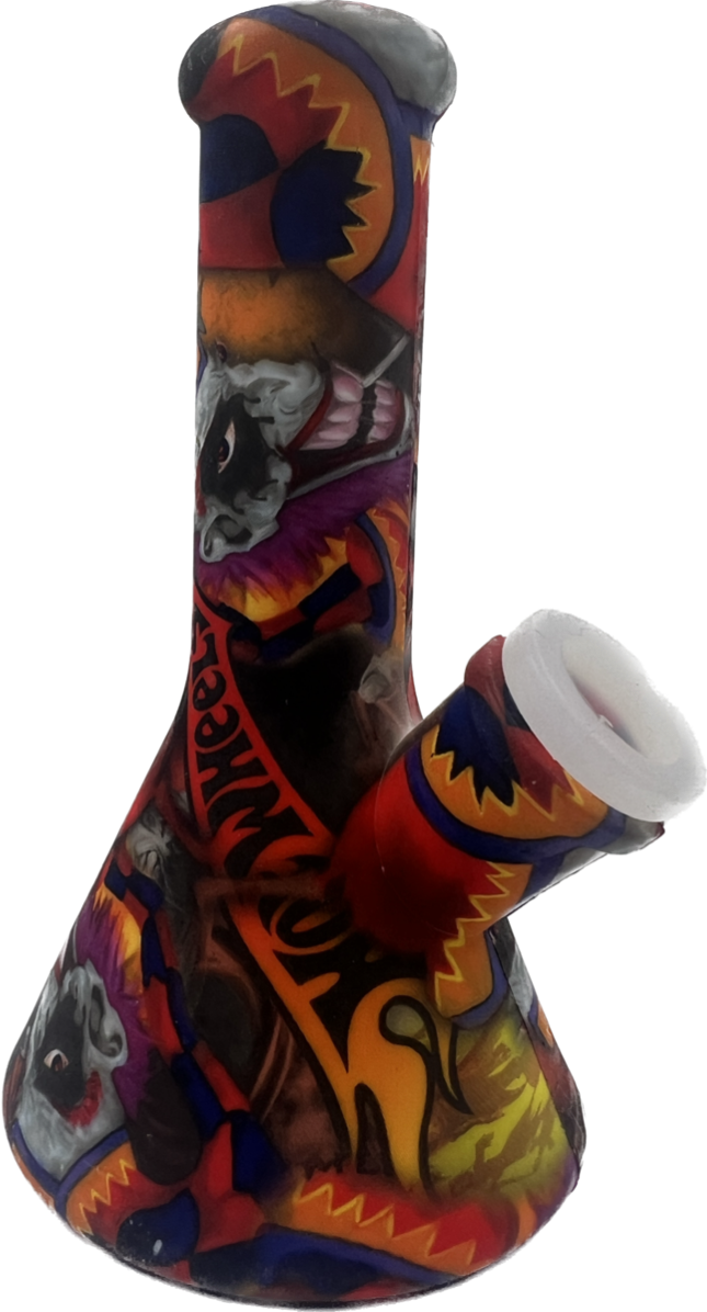 5.1” Silicone Beaker Water Pipe - New Prints! [WP-S-124B]