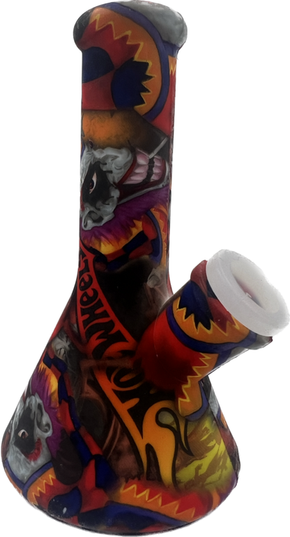 5.1” Silicone Beaker Water Pipe - New Prints! [WP-S-124B]