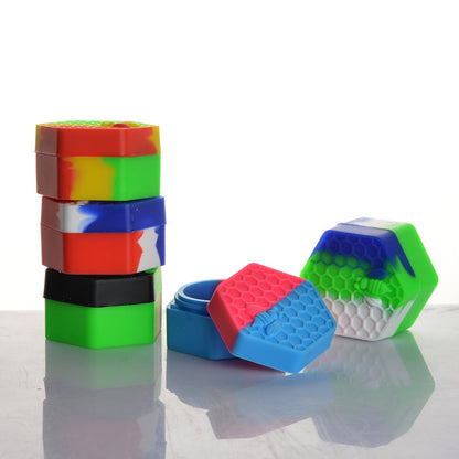 26ml Honeycomb Hexagon Silicone Container - Assorted Colors [C-S-6]