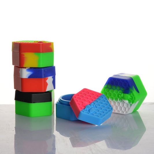 26ml Honeycomb Hexagon Silicone Container - Assorted Colors [C-S-6]