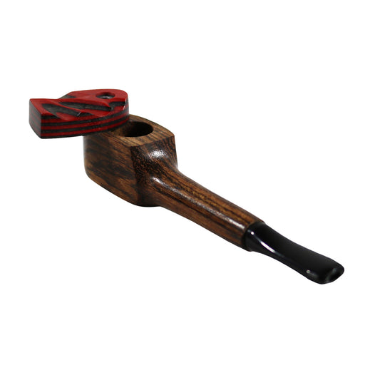 #DC1 "THE MILL" 4" WOODEN PIPE WITH SWIVEL LID