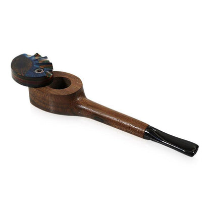 #DC2 "THE MILL" 4" WOODEN PIPE WITH SWIVEL LID