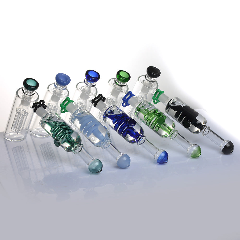 9" 14mm Freezable 3-Way Bubbler, Dab Rig & Nectar Collector w/ Tree Perc & Accessory Pack [NC-G-97]